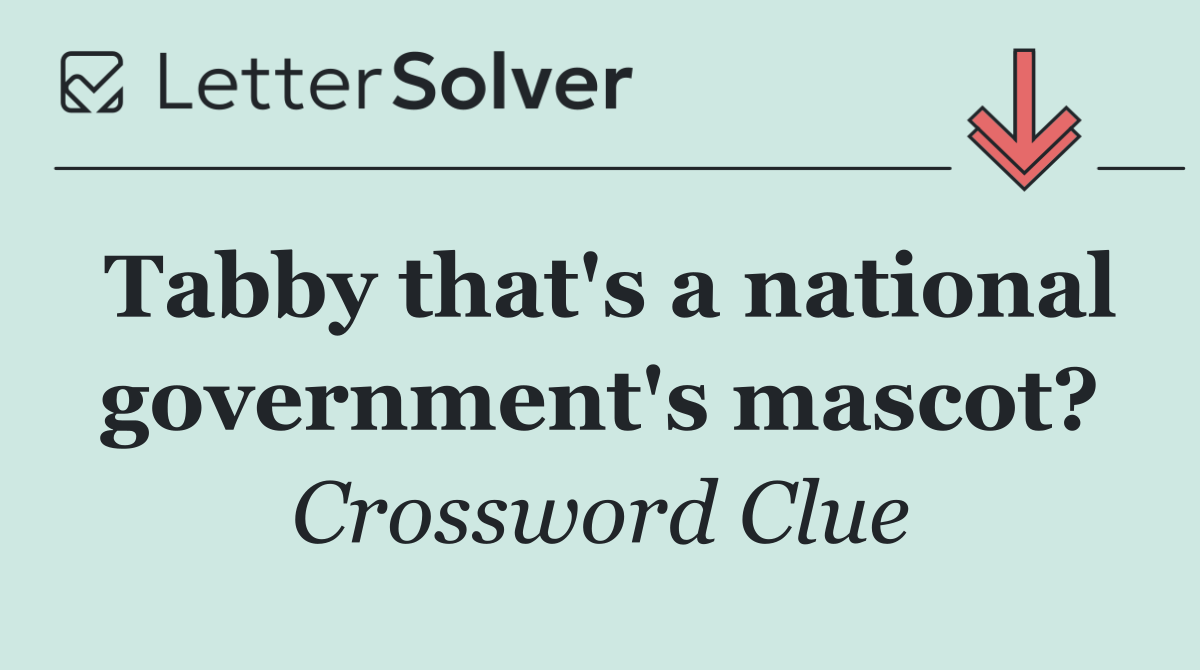 Tabby that's a national government's mascot?