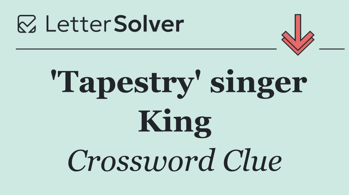 'Tapestry' singer King