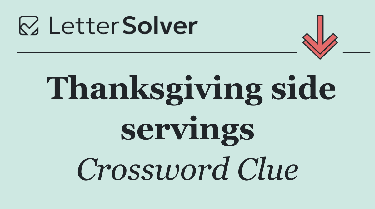 Thanksgiving side servings