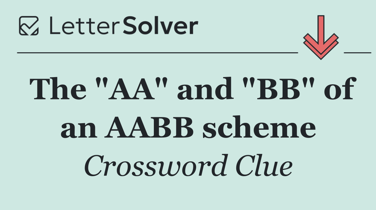 The "AA" and "BB" of an AABB scheme