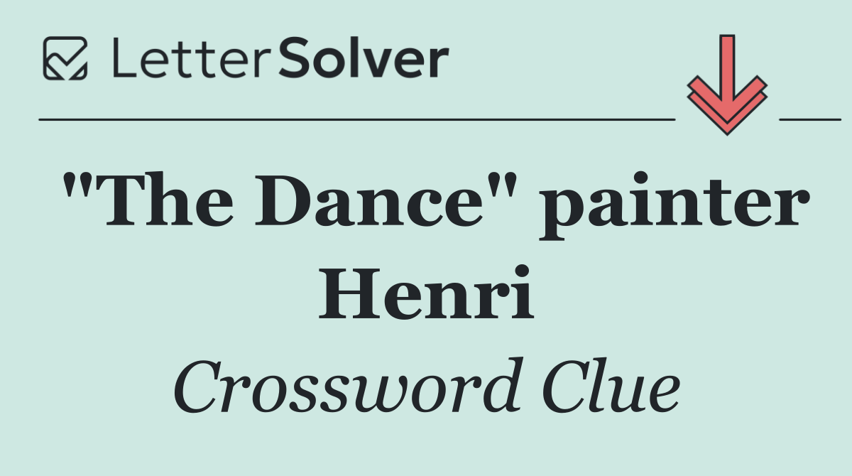 "The Dance" painter Henri