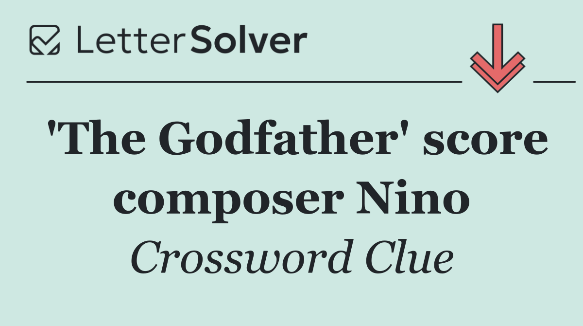 'The Godfather' score composer Nino