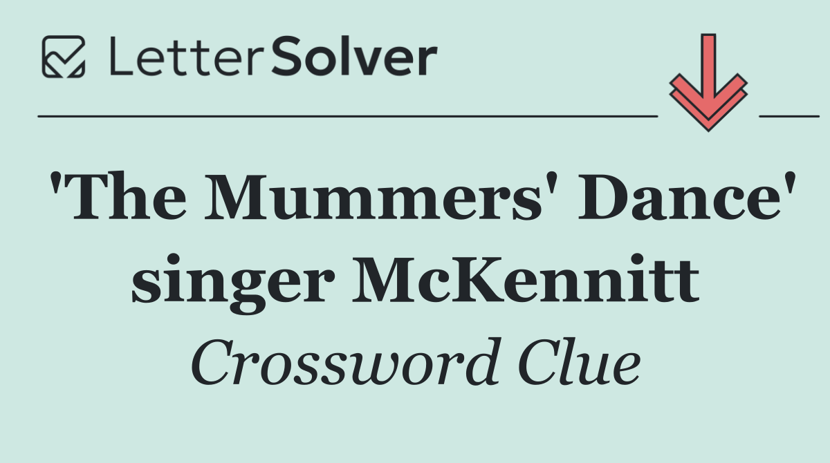 'The Mummers' Dance' singer McKennitt