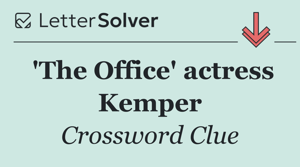 'The Office' actress Kemper