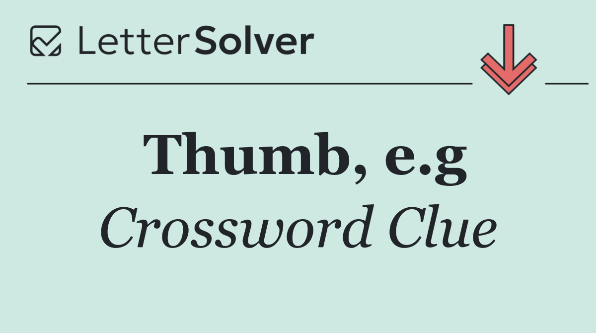 Thumb, e.g