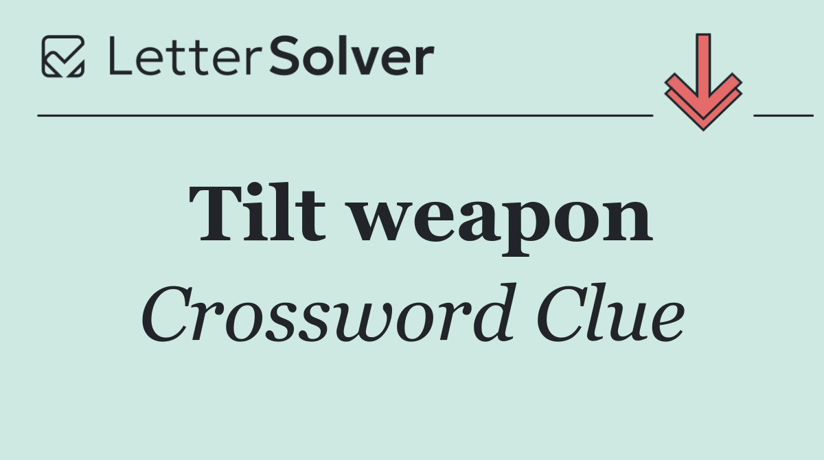 Tilt weapon