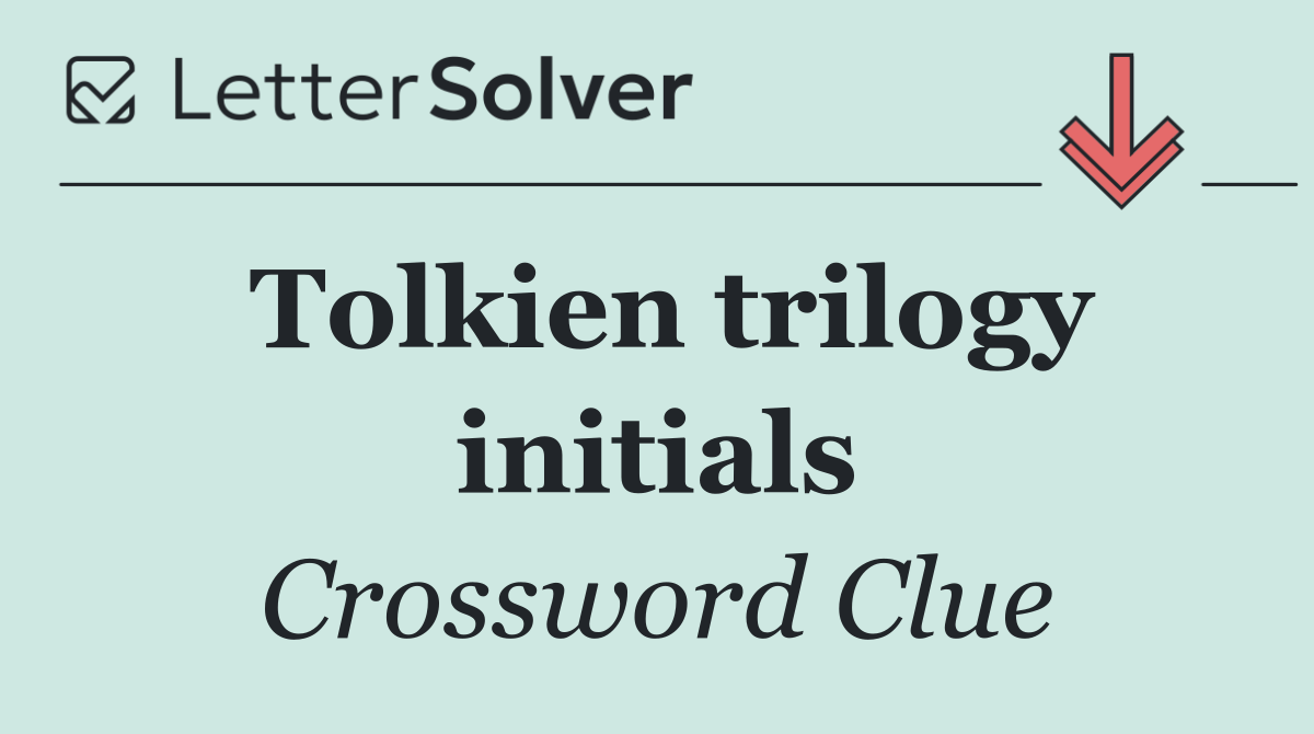 Tolkien trilogy initials