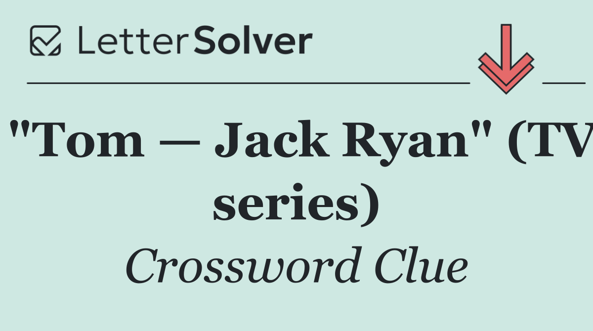 "Tom — Jack Ryan" (TV series)