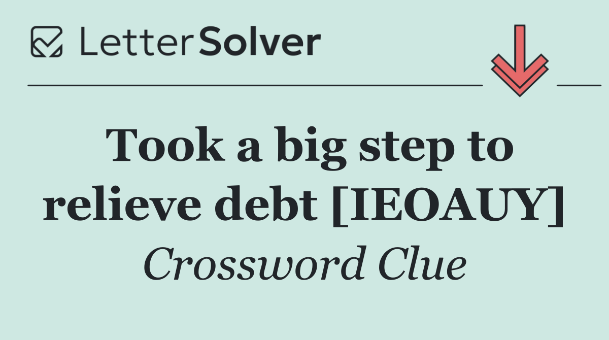 Took a big step to relieve debt [IEOAUY]
