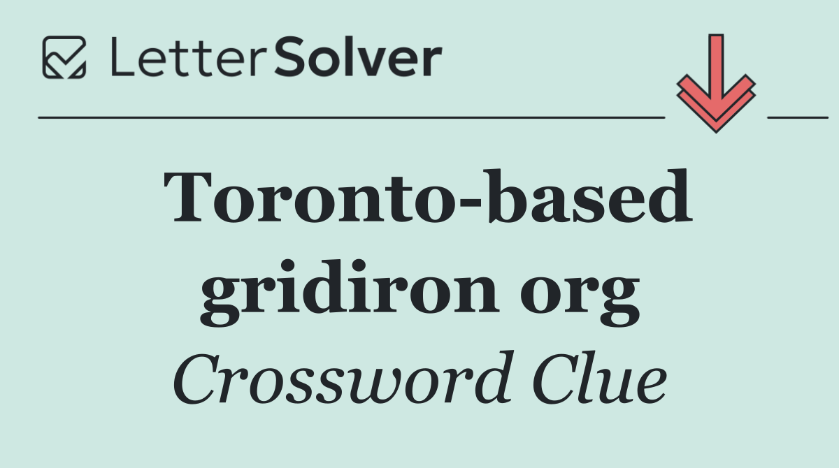 Toronto based gridiron org