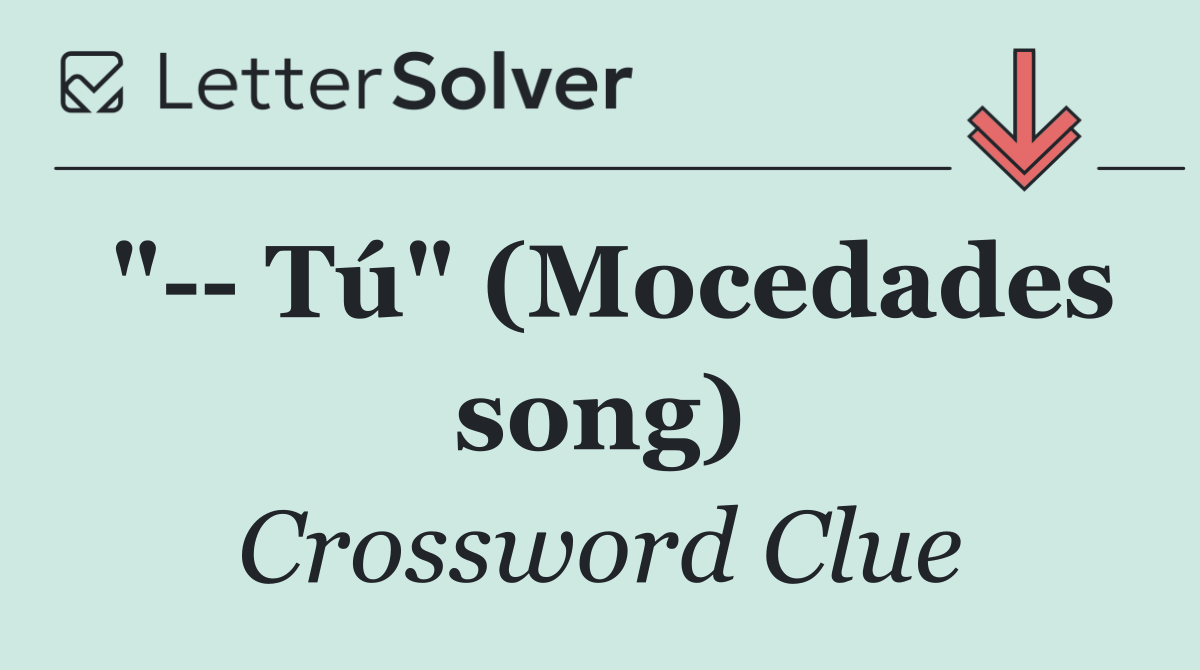 "   Tú" (Mocedades song)