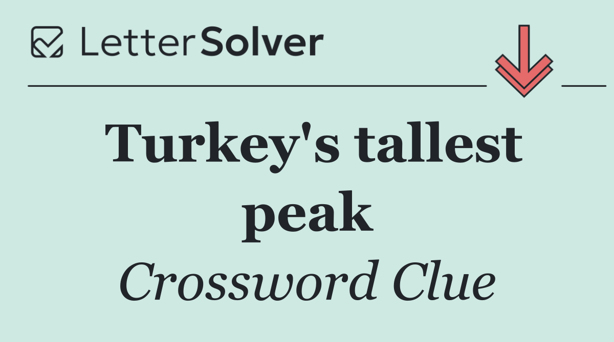 Turkey's tallest peak