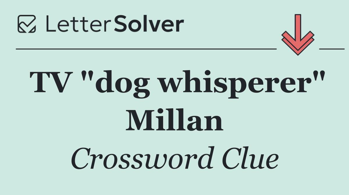 TV "dog whisperer" Millan