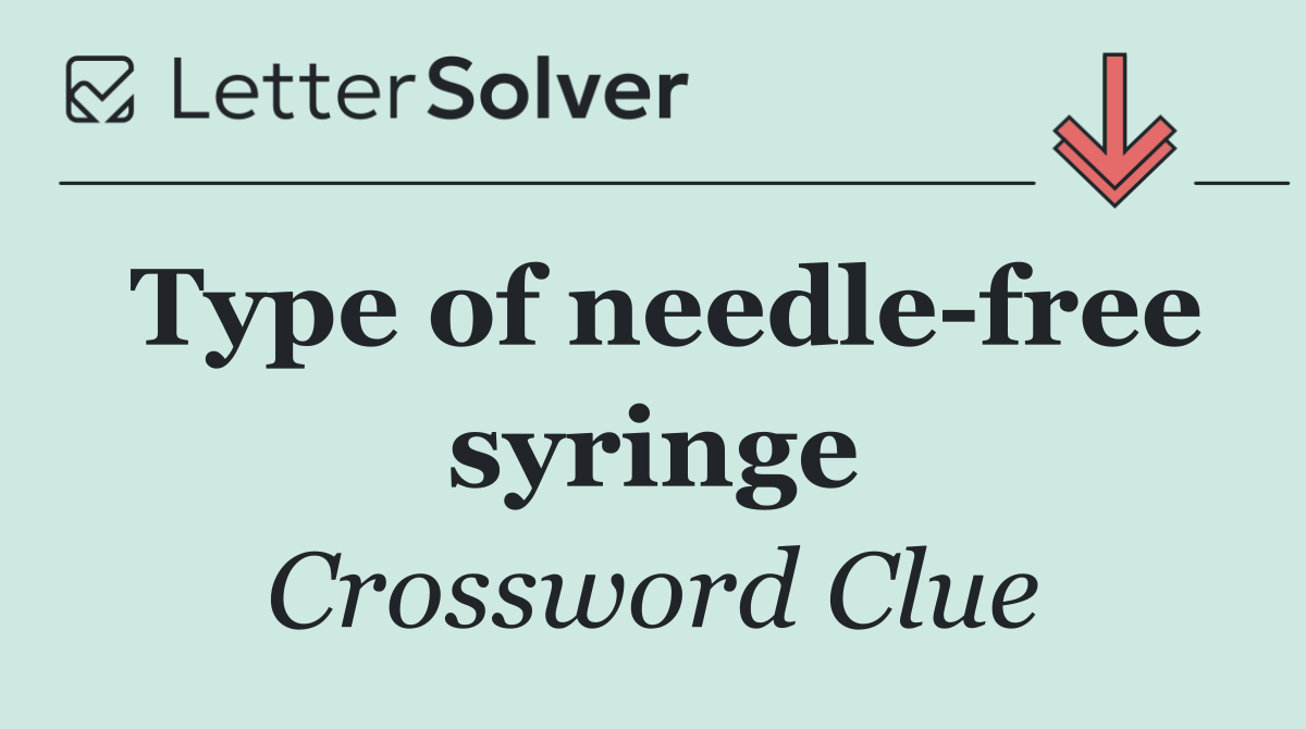 Type of needle free syringe