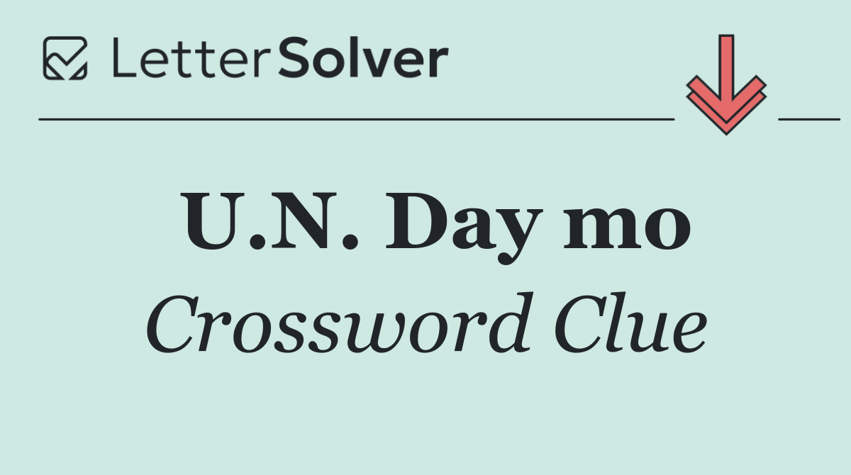 U.N. Day mo