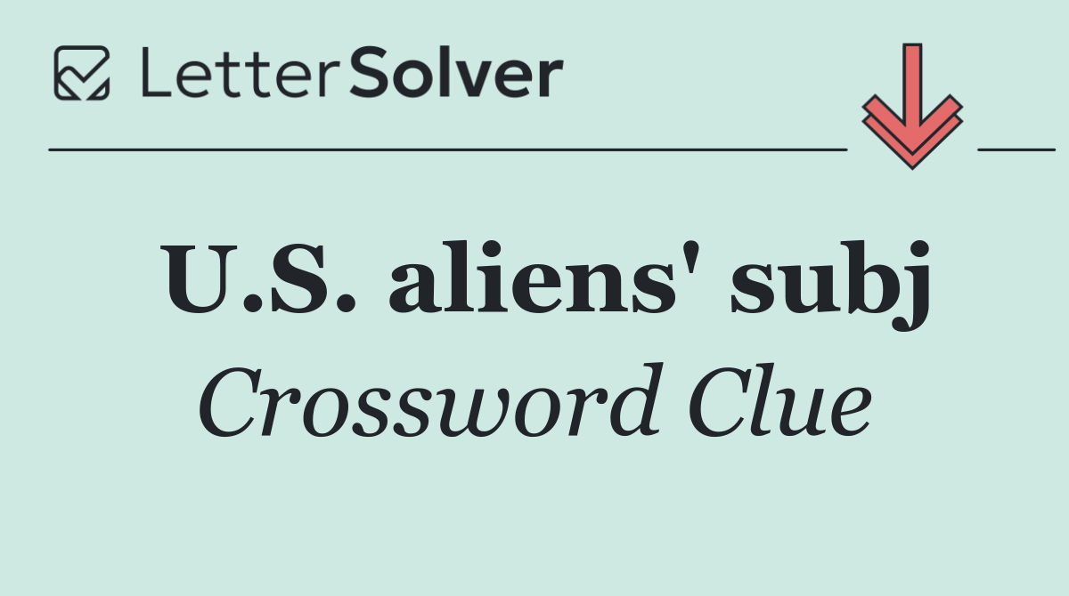 U.S. aliens' subj
