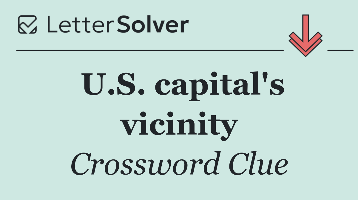 U.S. capital's vicinity