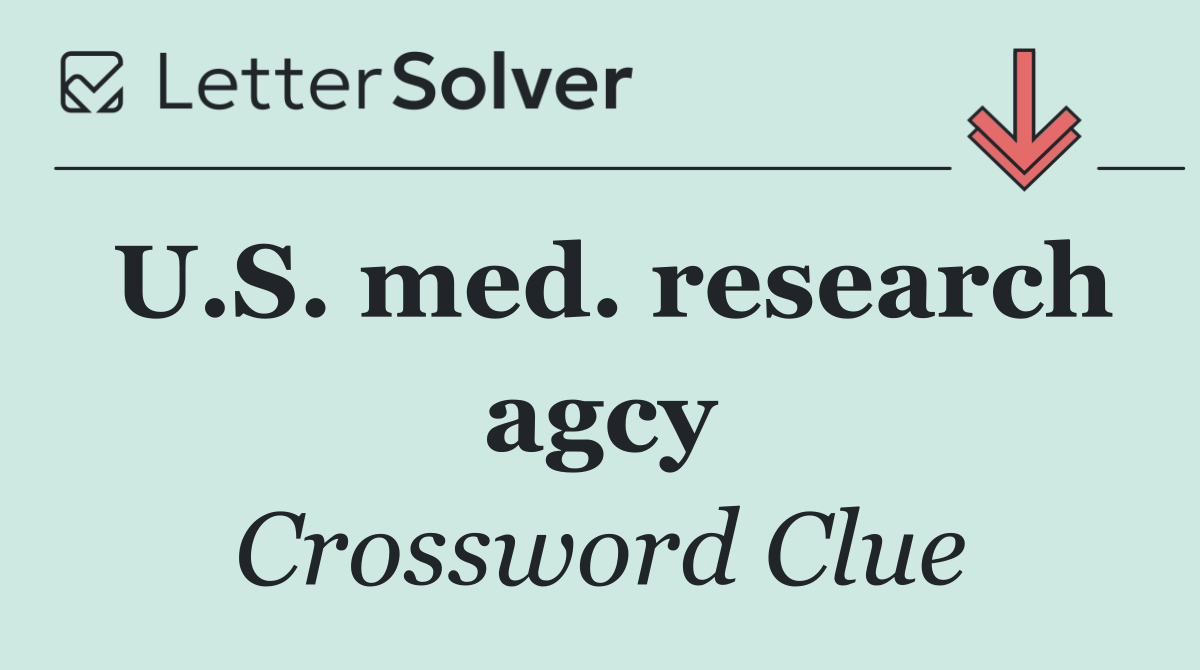 U.S. med. research agcy