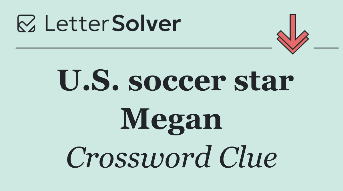 U.S. soccer star Megan