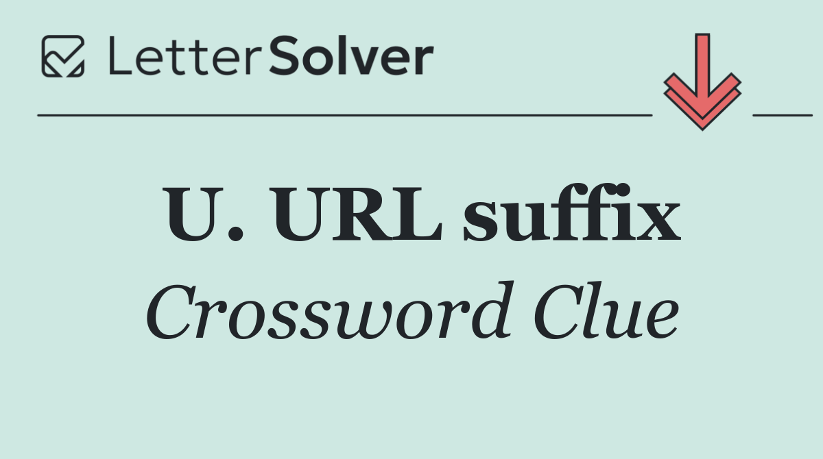 U. URL suffix