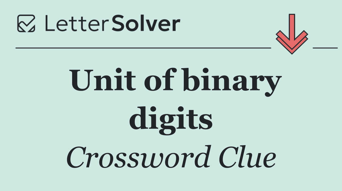 Unit of binary digits