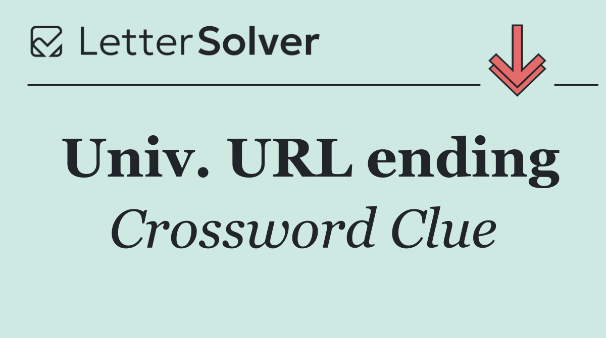 Univ. URL ending