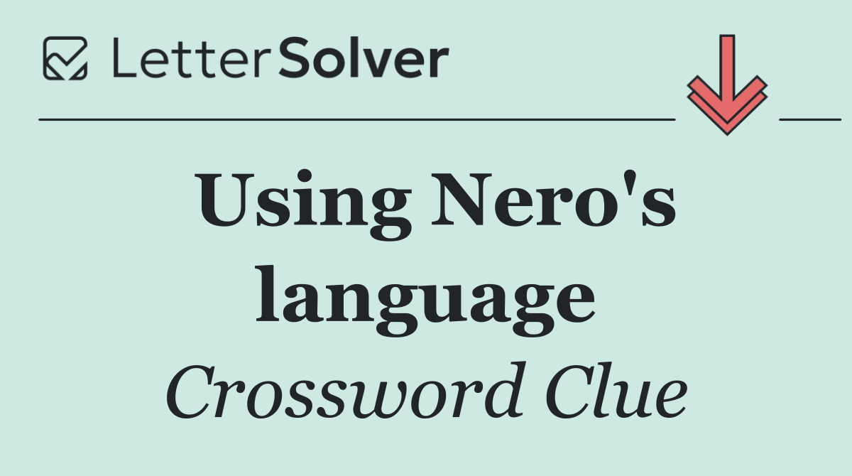 Using Nero's language