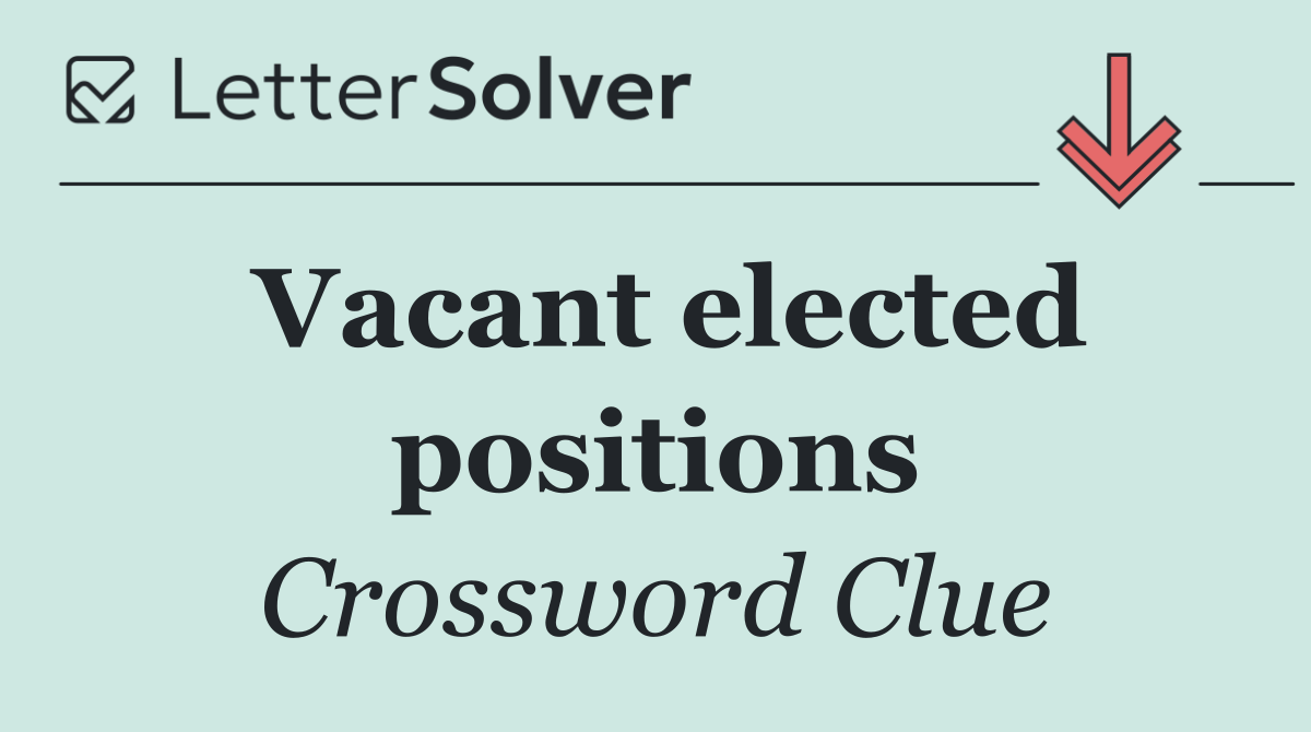 Vacant elected positions
