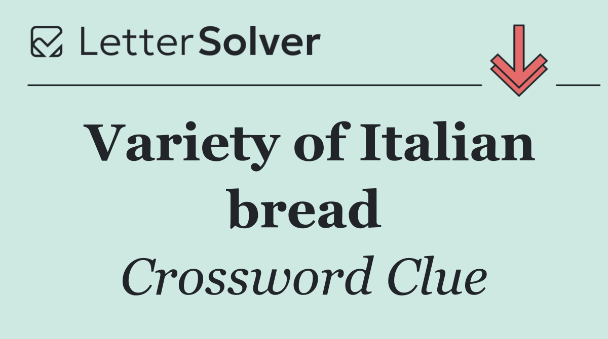 Variety of Italian bread