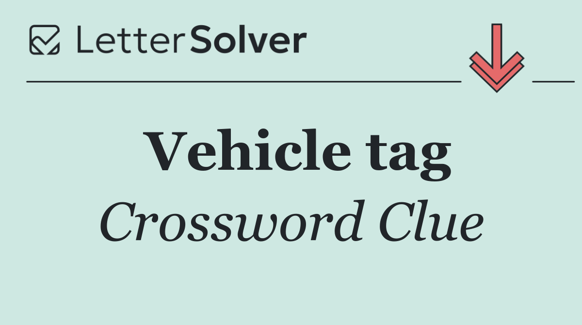 Vehicle tag