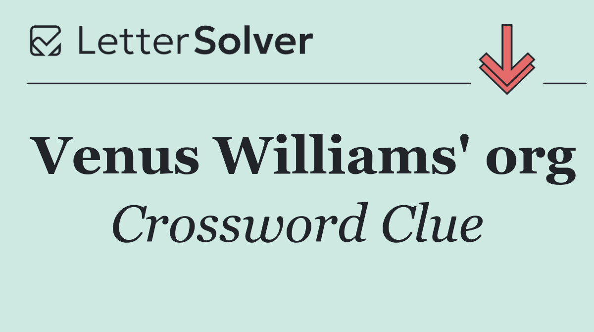 Venus Williams' org