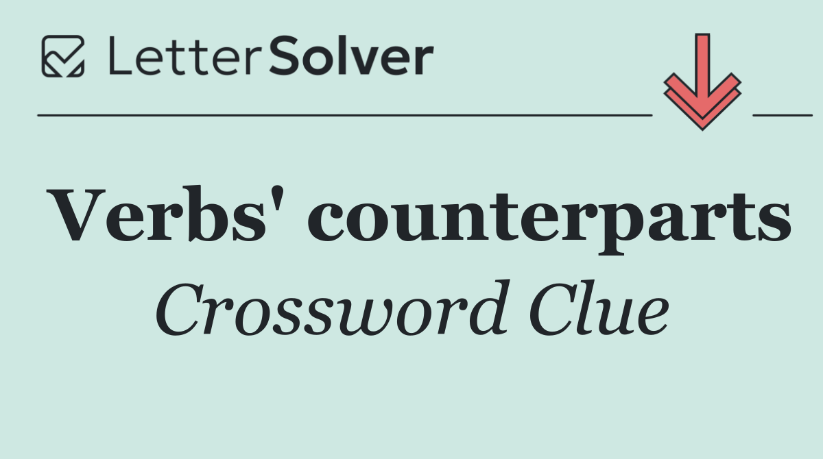 Verbs' counterparts