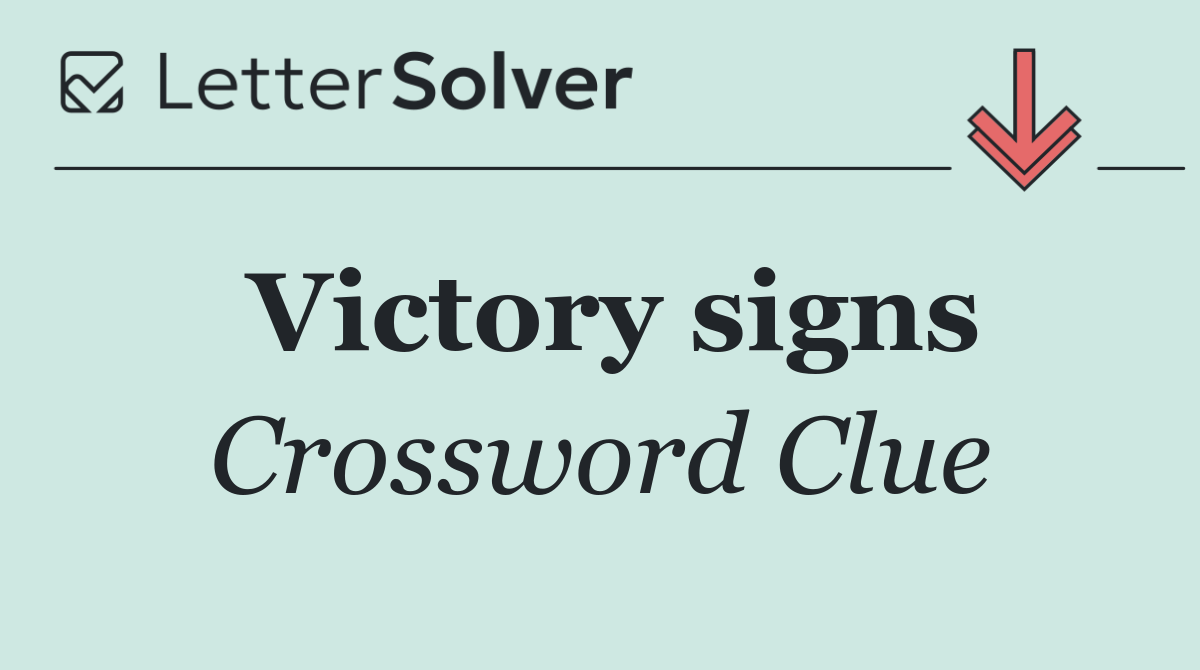 Victory signs