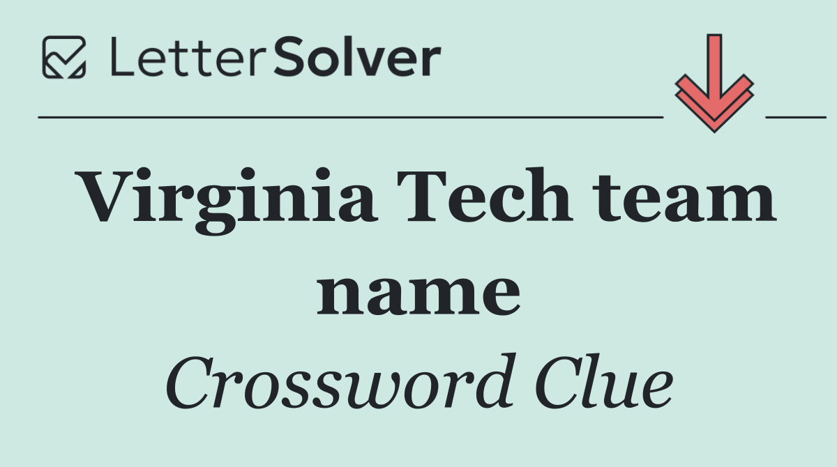 Virginia Tech team name