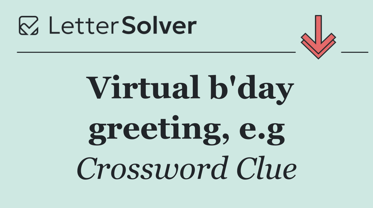 Virtual b'day greeting, e.g