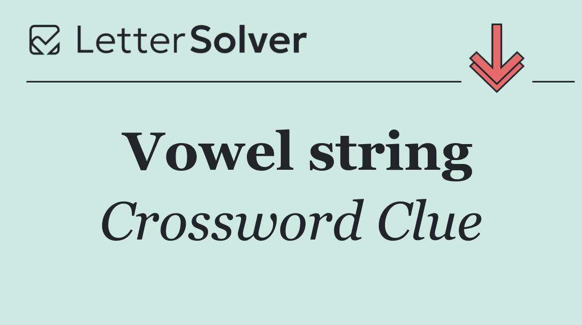 Vowel string
