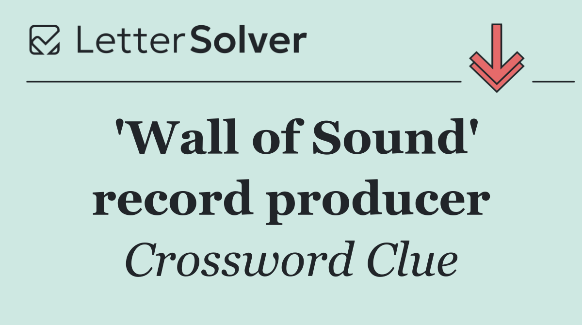 'Wall of Sound' record producer