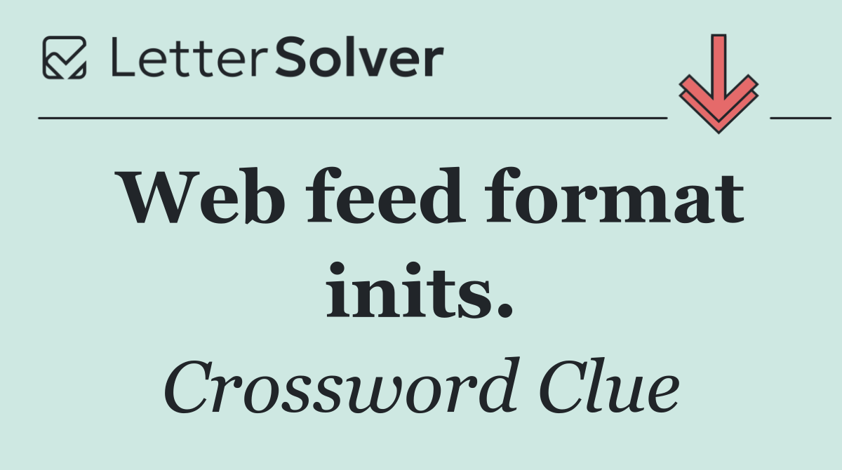 Web feed format inits.