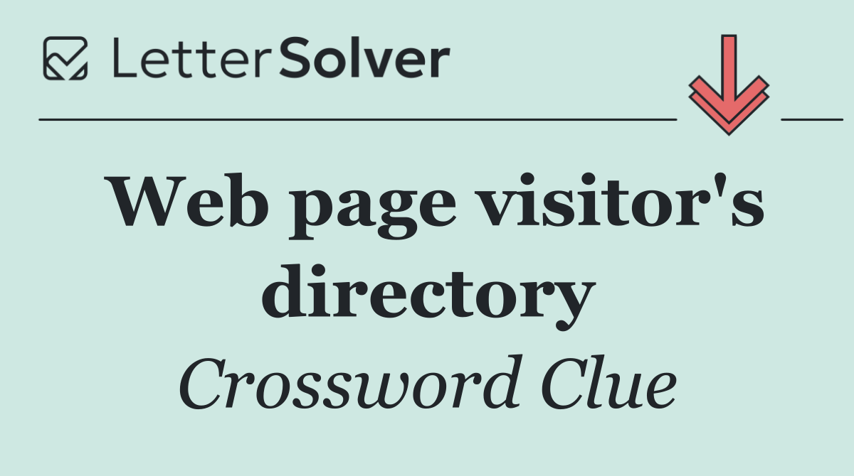 Web page visitor's directory