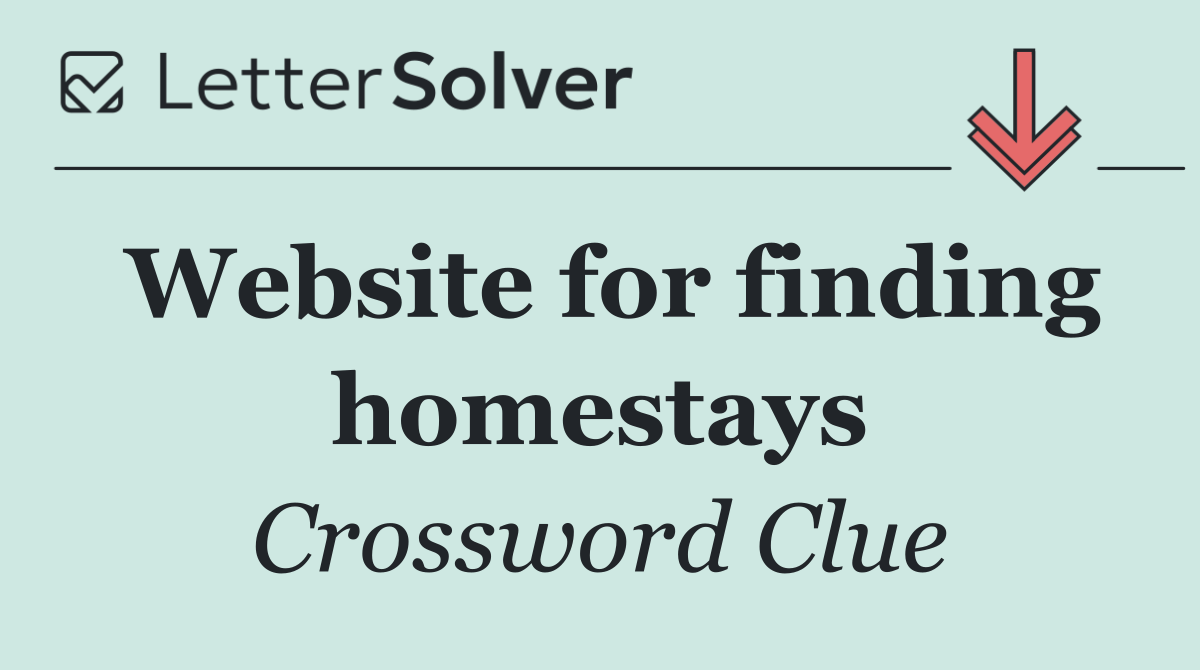 Website for finding homestays
