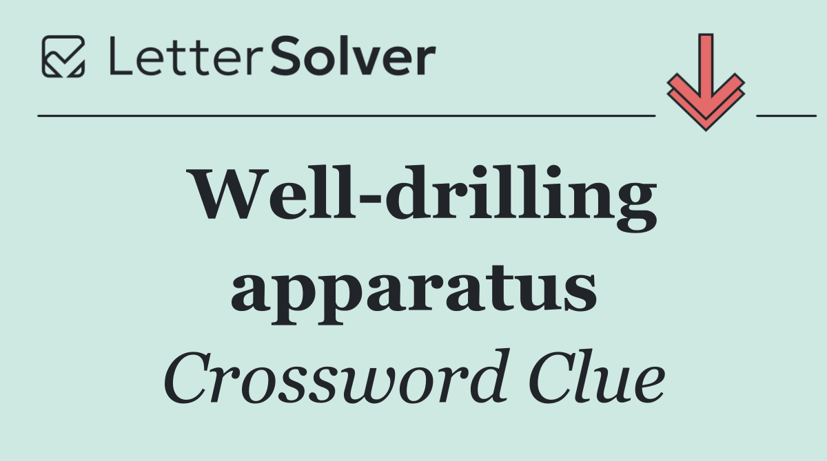 Well drilling apparatus