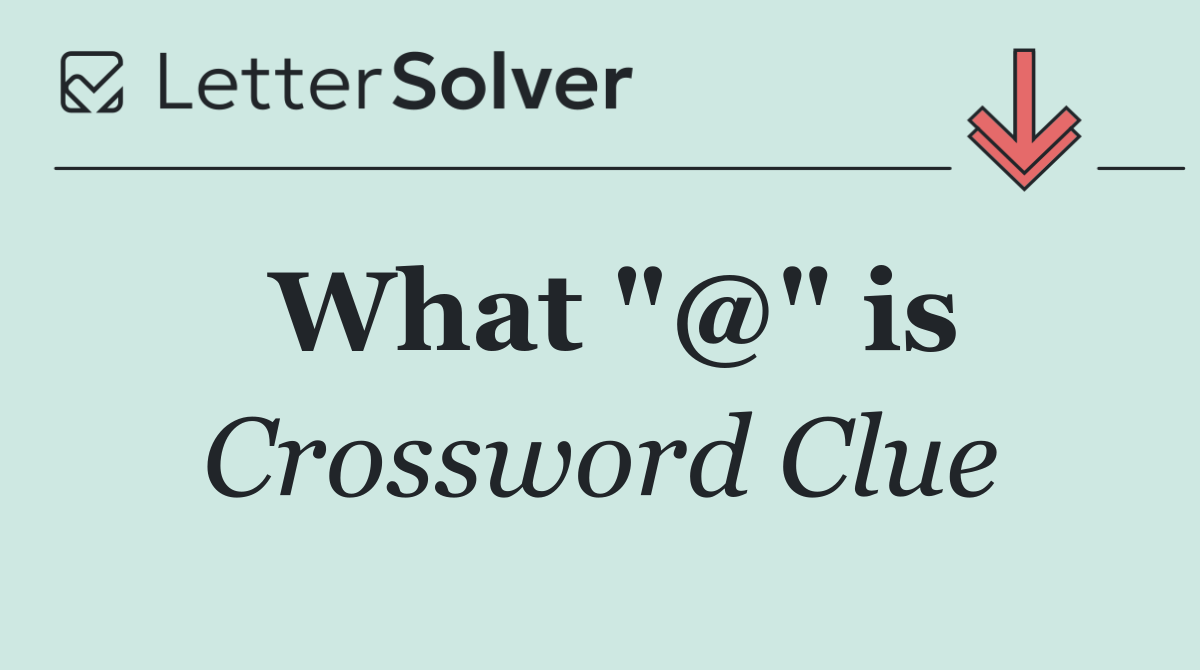 What "@" is