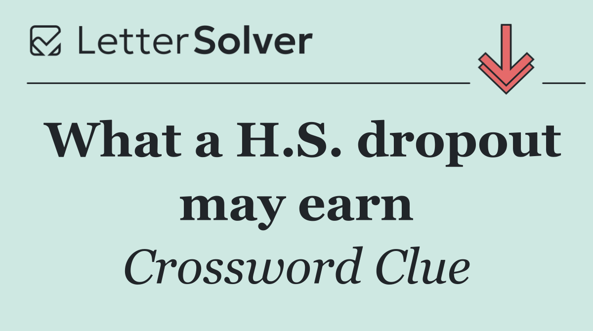What a H.S. dropout may earn