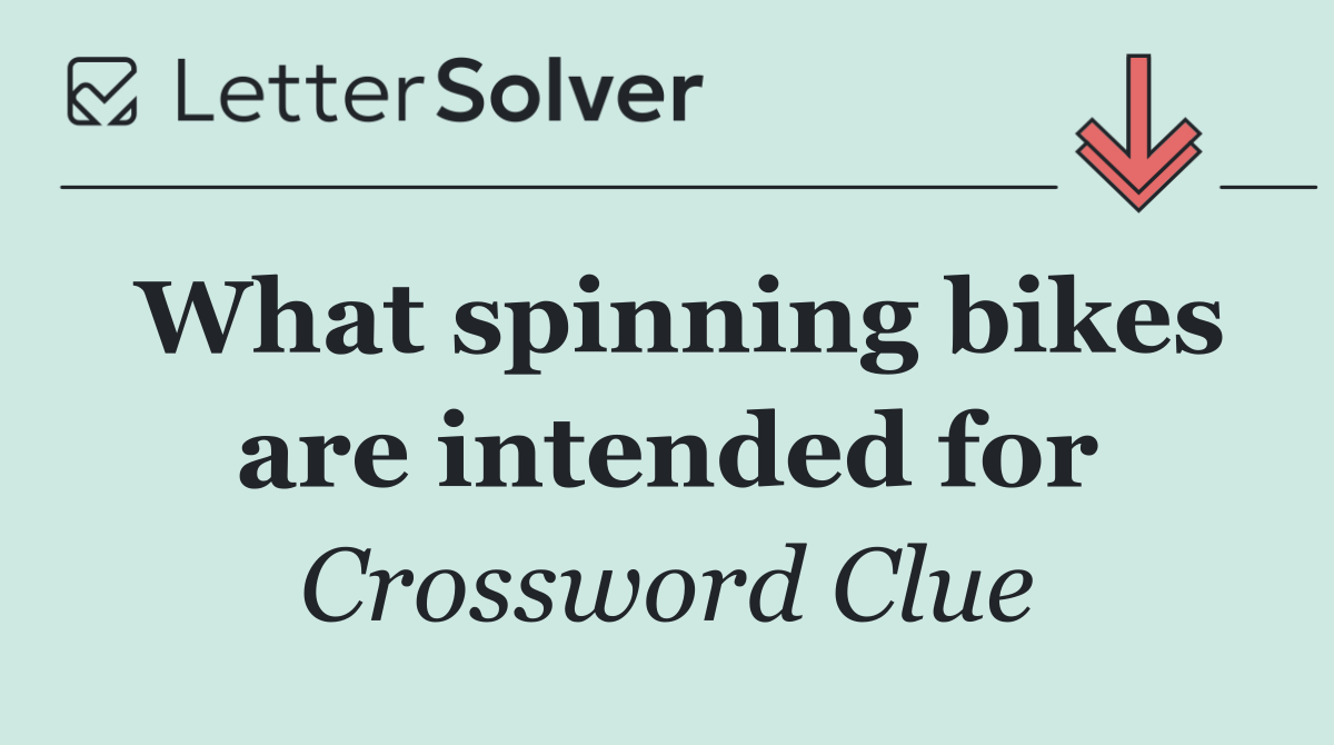 What spinning bikes are intended for