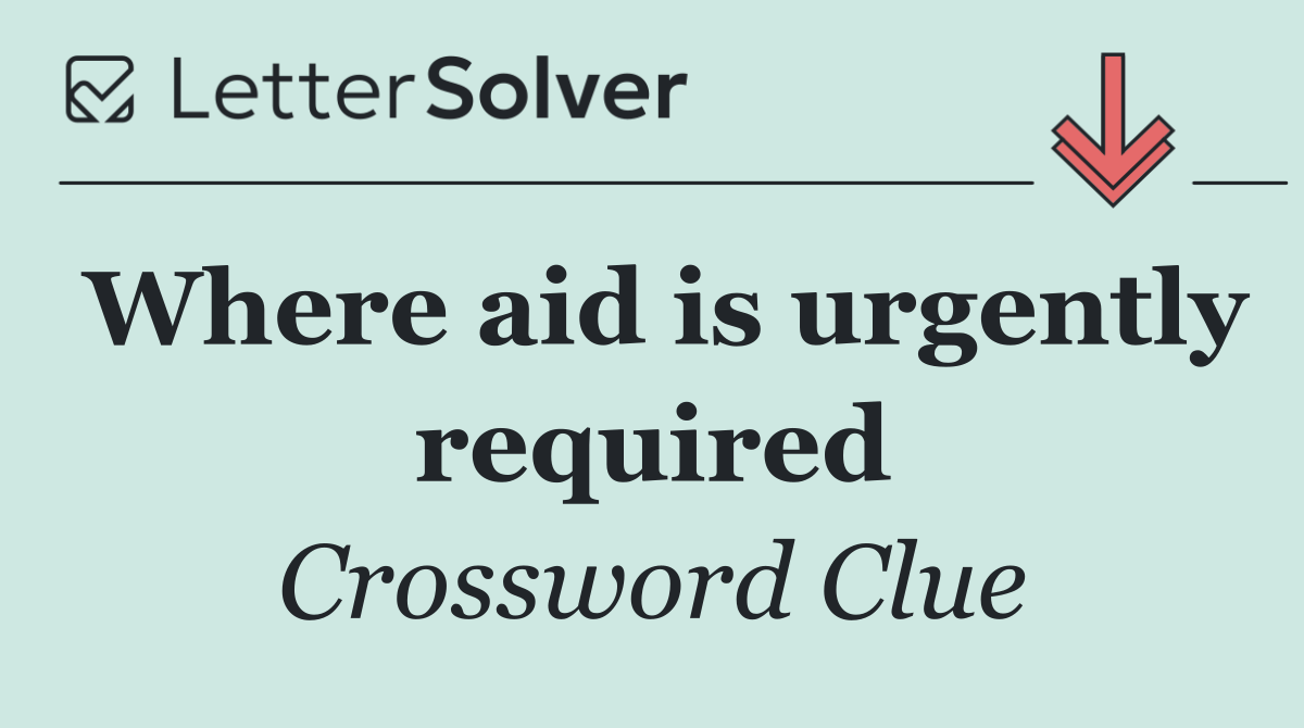 Where aid is urgently required