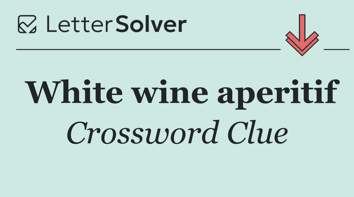 White wine aperitif