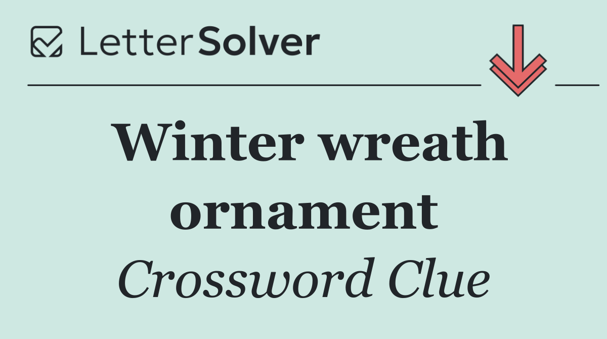 Winter wreath ornament