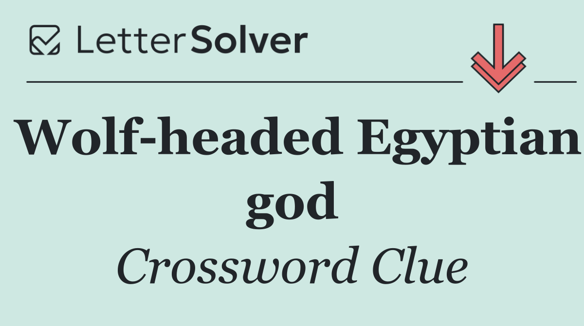 Wolf headed Egyptian god