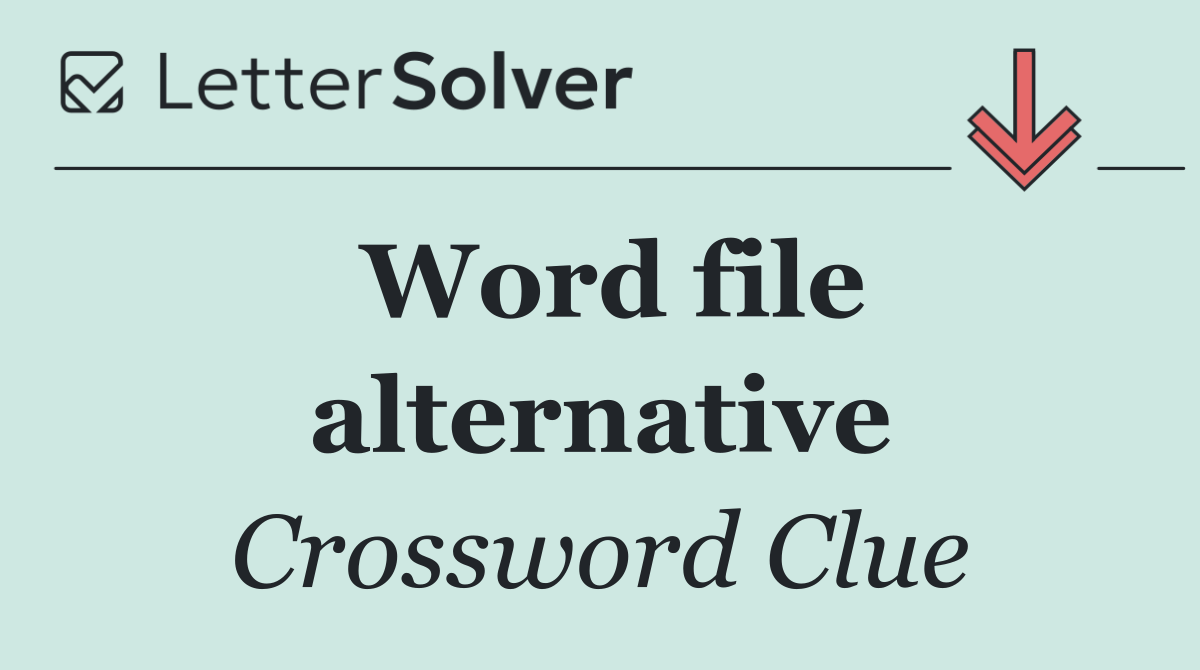 Word file alternative