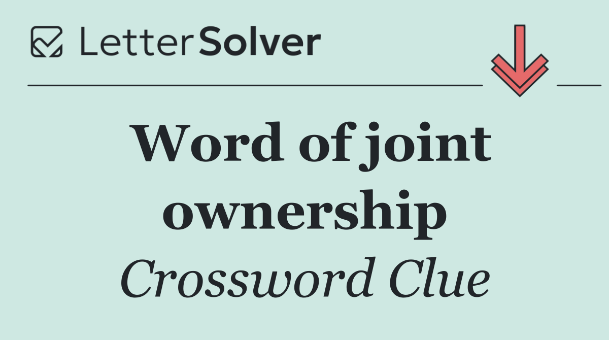 Word of joint ownership